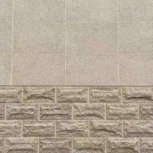 牡丹江 黄金麻自然面蘑菇石配荔枝面干挂