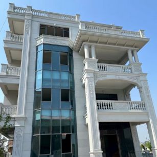 牡丹江 白麻花岗岩别墅外墙干挂效果展示