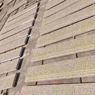 牡丹江 黄金麻花岗岩光面楼梯踏步