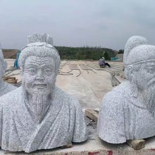 牡丹江 白麻花岗岩石材人物立体雕刻