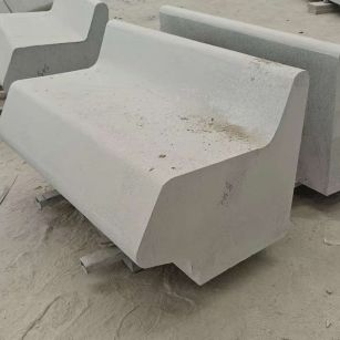 牡丹江 芝麻白花岗岩异形坐凳，石凳