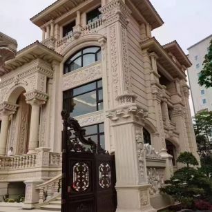 牡丹江 黄金麻花岗岩别墅外墙干挂效果展示