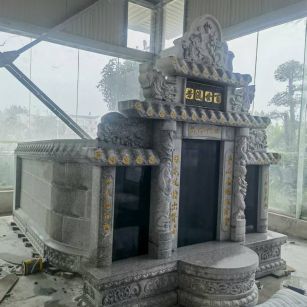 牡丹江 芝麻白墓碑效果展示图