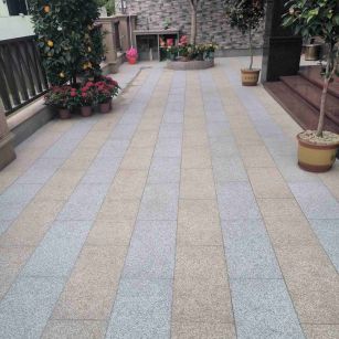 牡丹江 黄金麻白麻荔枝面庭院铺装展示