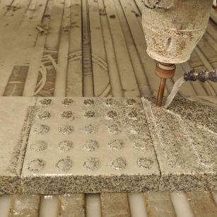 牡丹江 芝麻白花岗岩石材盲人石、盲道石、盲点石