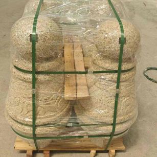 牡丹江 黄金麻异形定制雕花——棒棒糖挡车柱