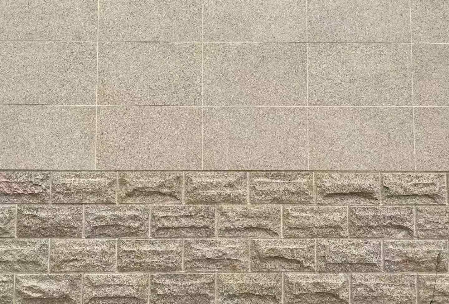 牡丹江 黄金麻自然面蘑菇石配荔枝面干挂