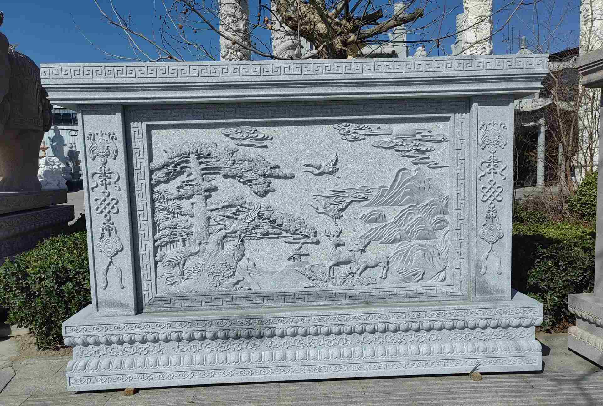 牡丹江 芝麻白大型照壁，屏风，影壁