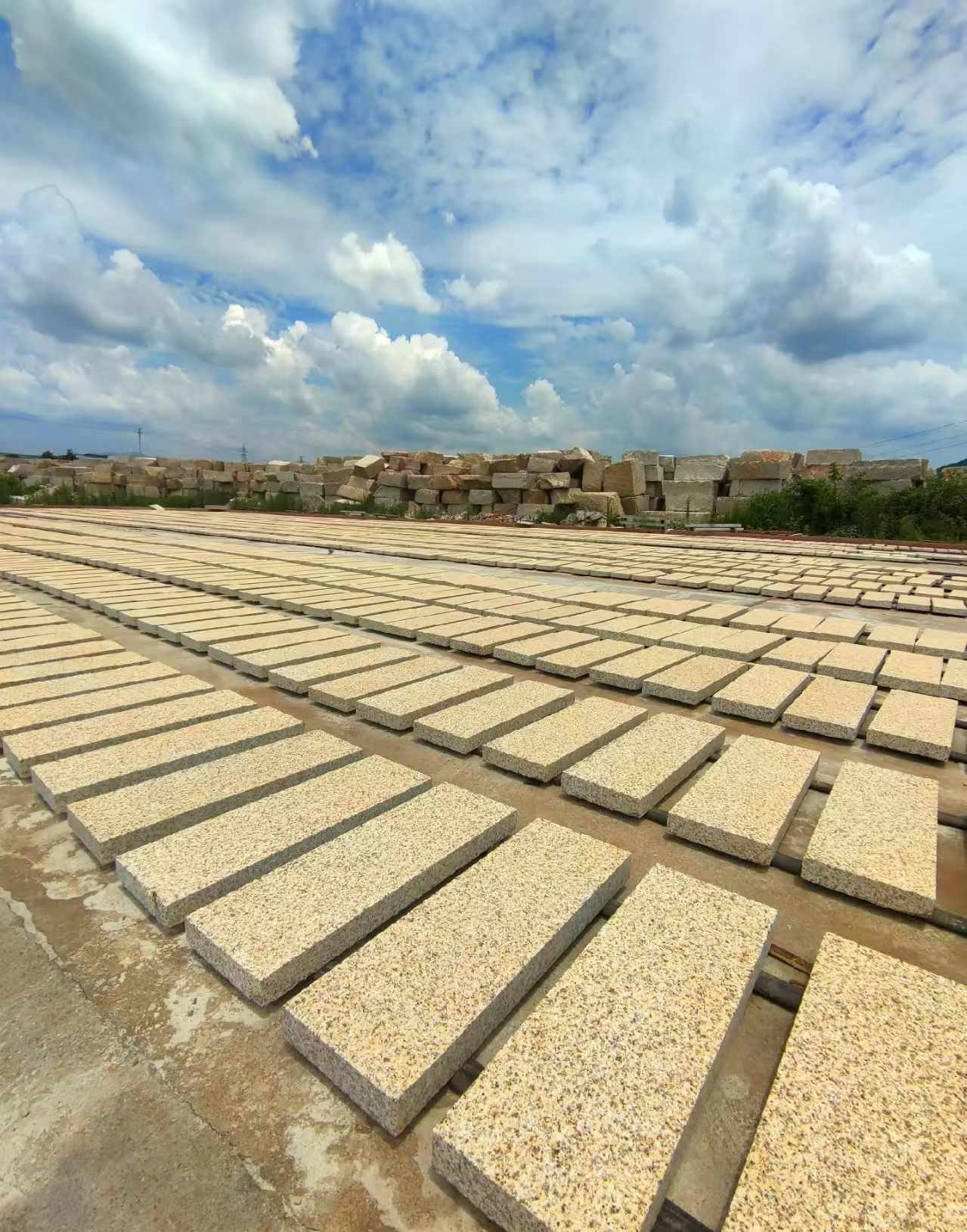 牡丹江 黄金麻荔枝面花岗岩石材地铺石防护中