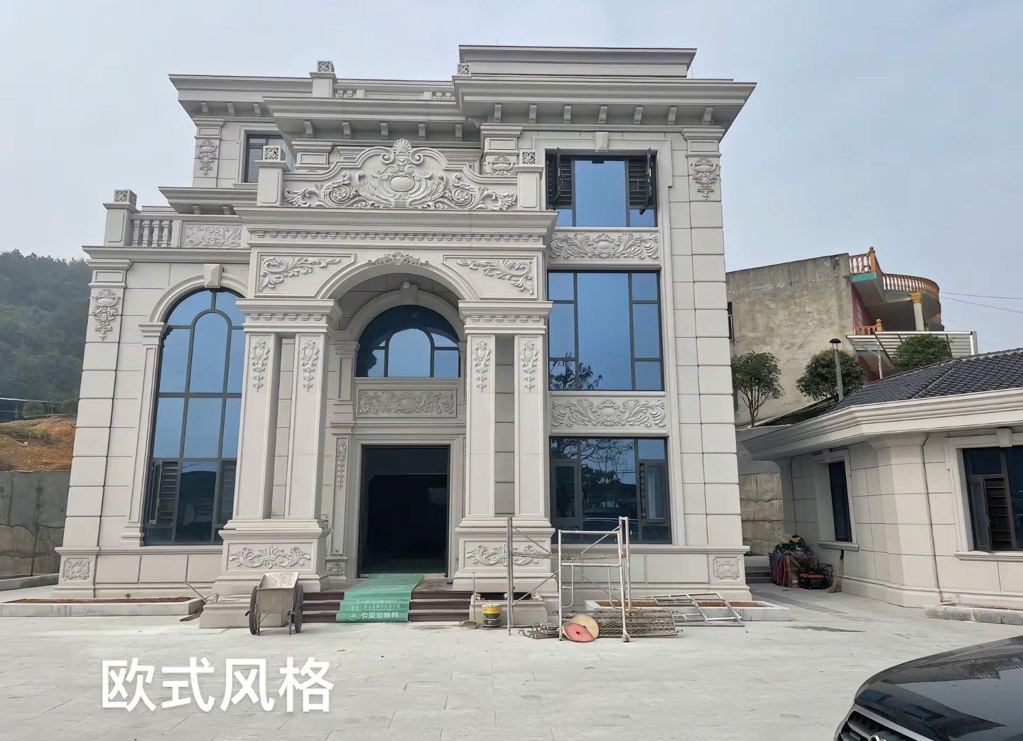 牡丹江 白麻花岗岩别墅外墙干挂