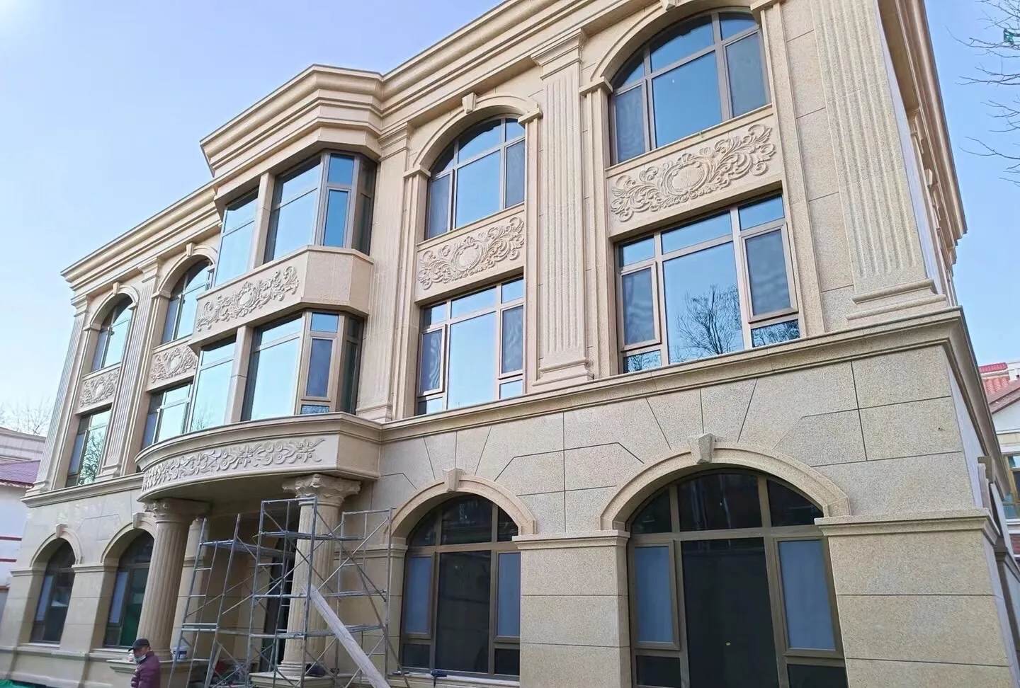 牡丹江 黄金麻花岗岩别墅外墙干挂