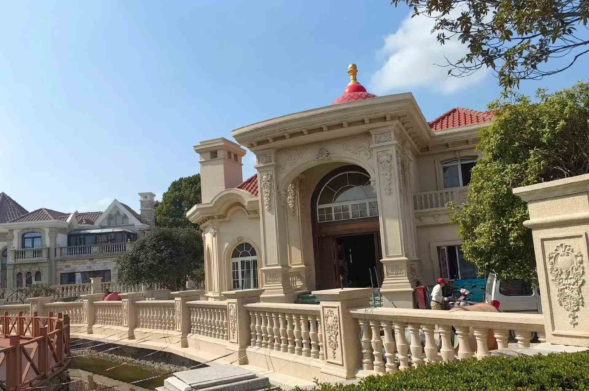 牡丹江 黄金麻花岗岩欧式别墅