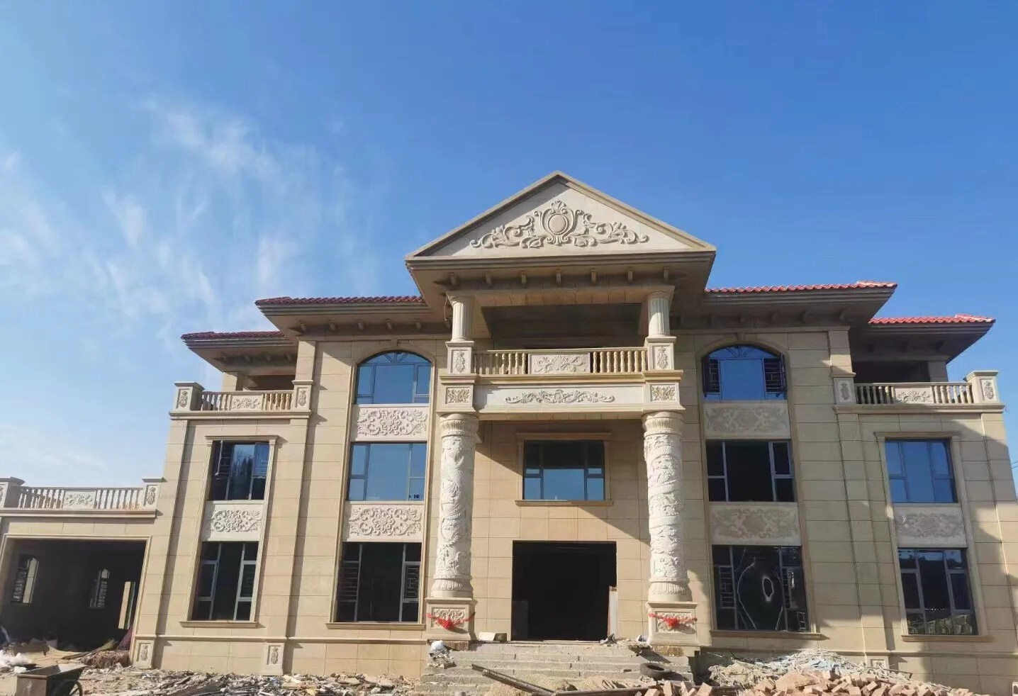 牡丹江 黄金麻花岗岩别墅外墙干挂