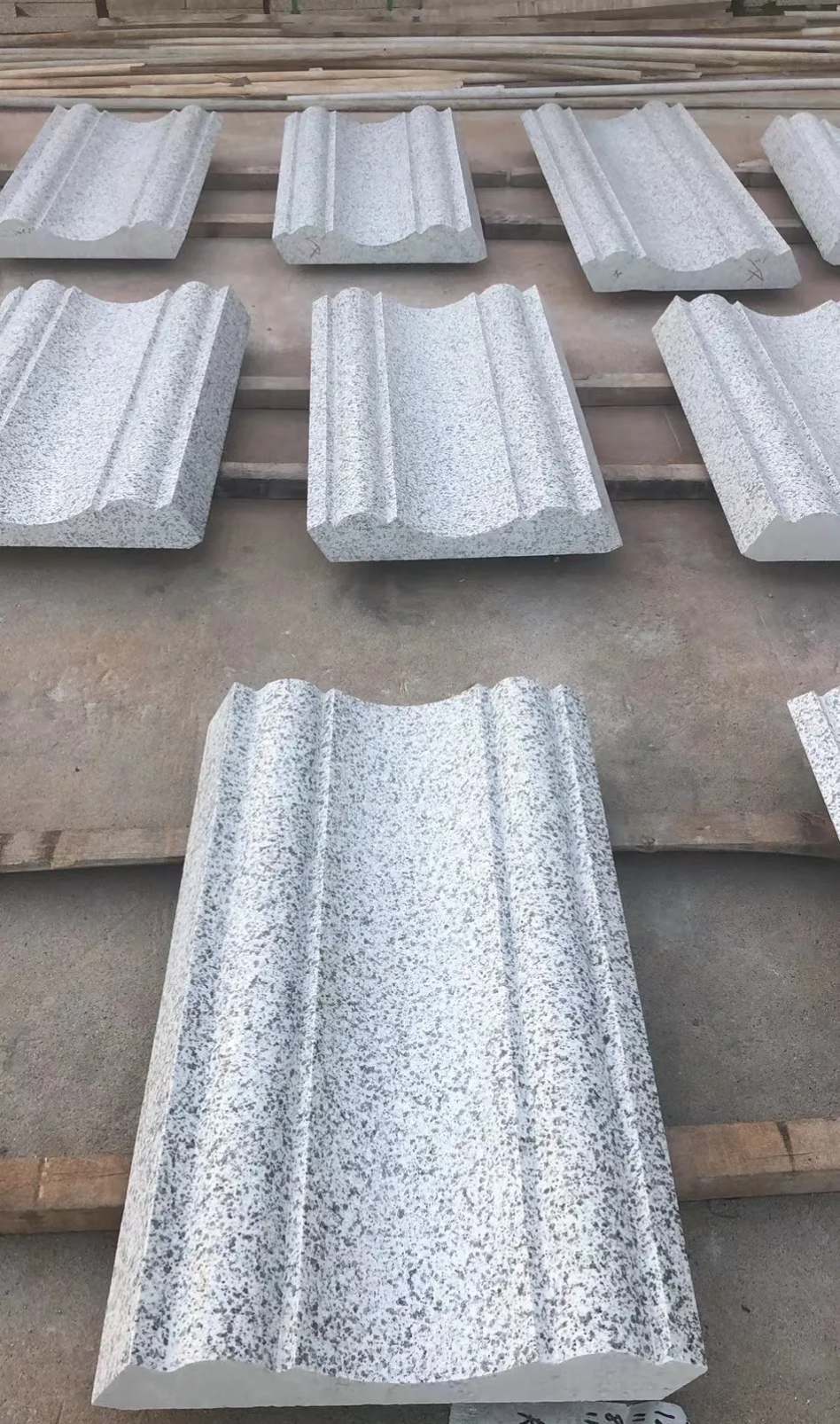 牡丹江 白麻花岗岩光面别墅线条