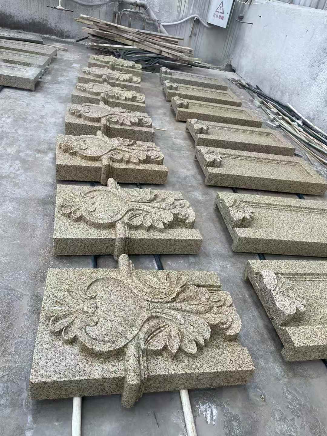 牡丹江 黄金麻花岗岩别墅外墙雕刻板