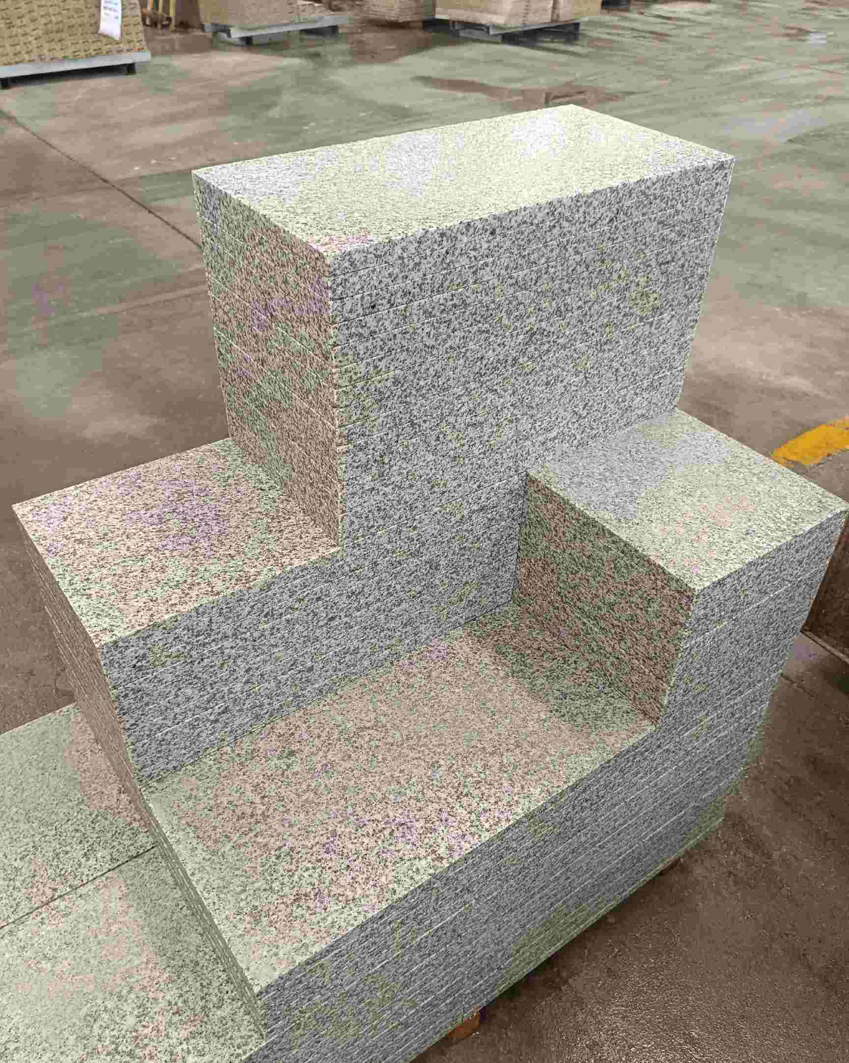 牡丹江 白麻花岗岩荔枝面地铺石