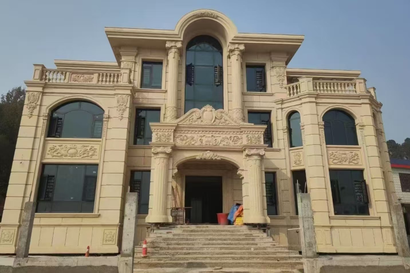 牡丹江 黄金麻花岗岩别墅外墙干挂